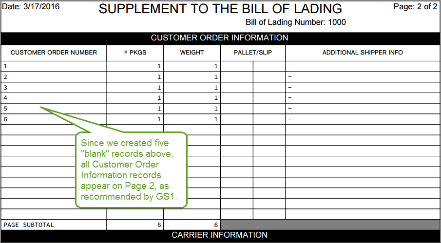 Create and Print a Bill of Lading